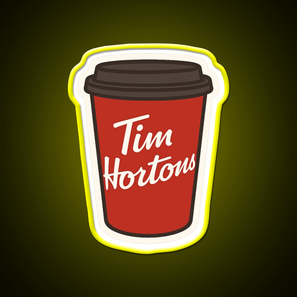 Tim Hortons Coffee Cup Cafe Led Neon Sign Espresso Bar Art Rgb Color - Shineneon