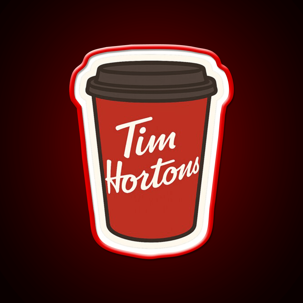 Tim Hortons Coffee Cup Cafe Led Neon Sign Espresso Bar Art Rgb Color - Shineneon