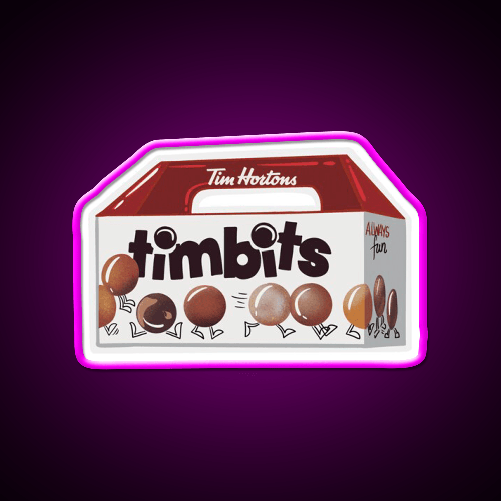 Timbits Tim Hortons Snack Food Led Neon Sign Rgb Color - Shineneon