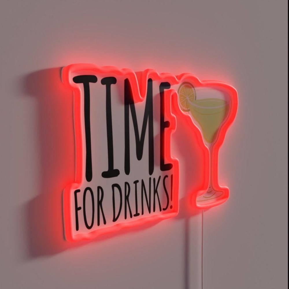 Time For Drinks Rgb Led Neon Sign - Shineneon