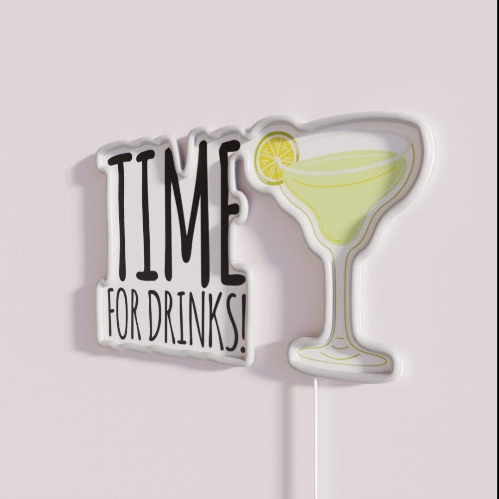Time For Drinks Rgb Led Neon Sign - Shineneon