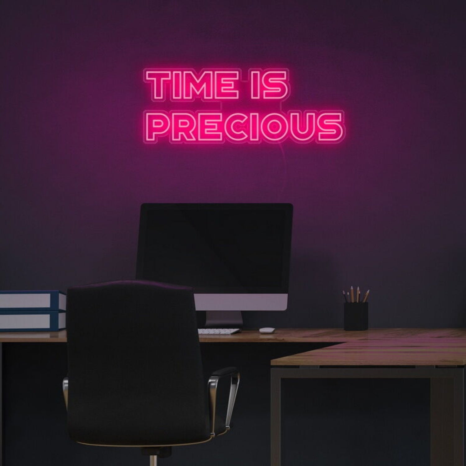 Time Is Precious Led Neon Sign For Mindful And Motivational Spaces | Shineneon