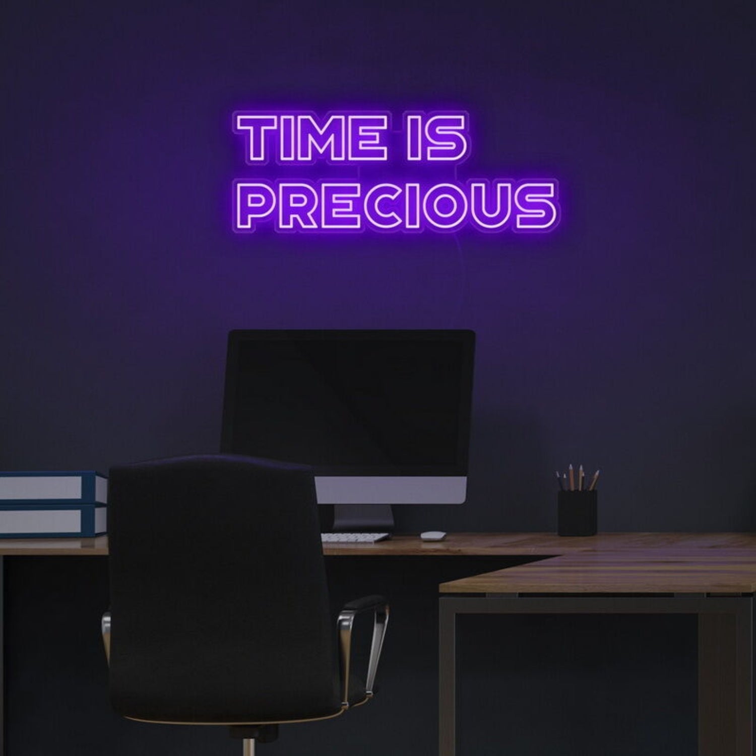 Time Is Precious Led Neon Sign For Mindful And Motivational Spaces | Shineneon
