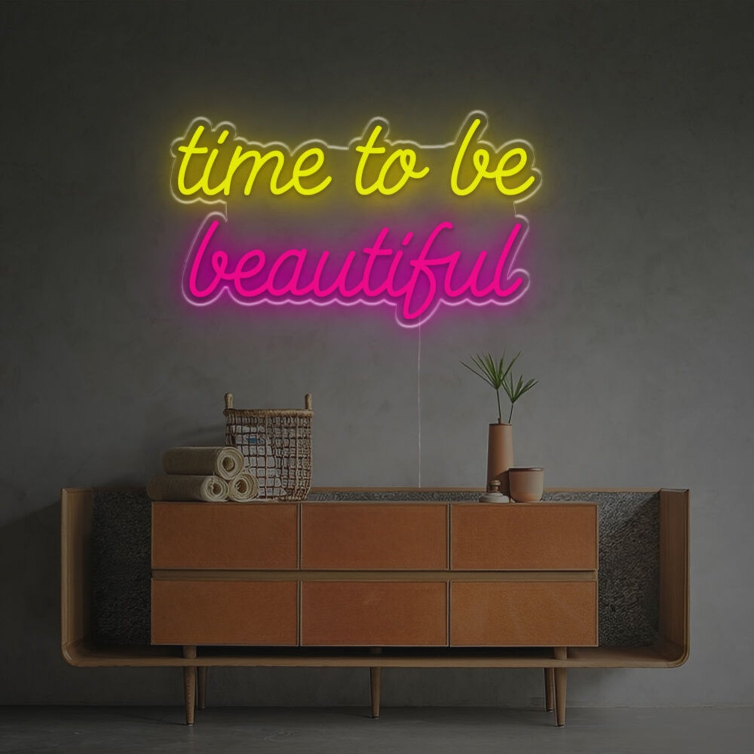 Time To Be Beautiful Led Neon Sign | Shineneon