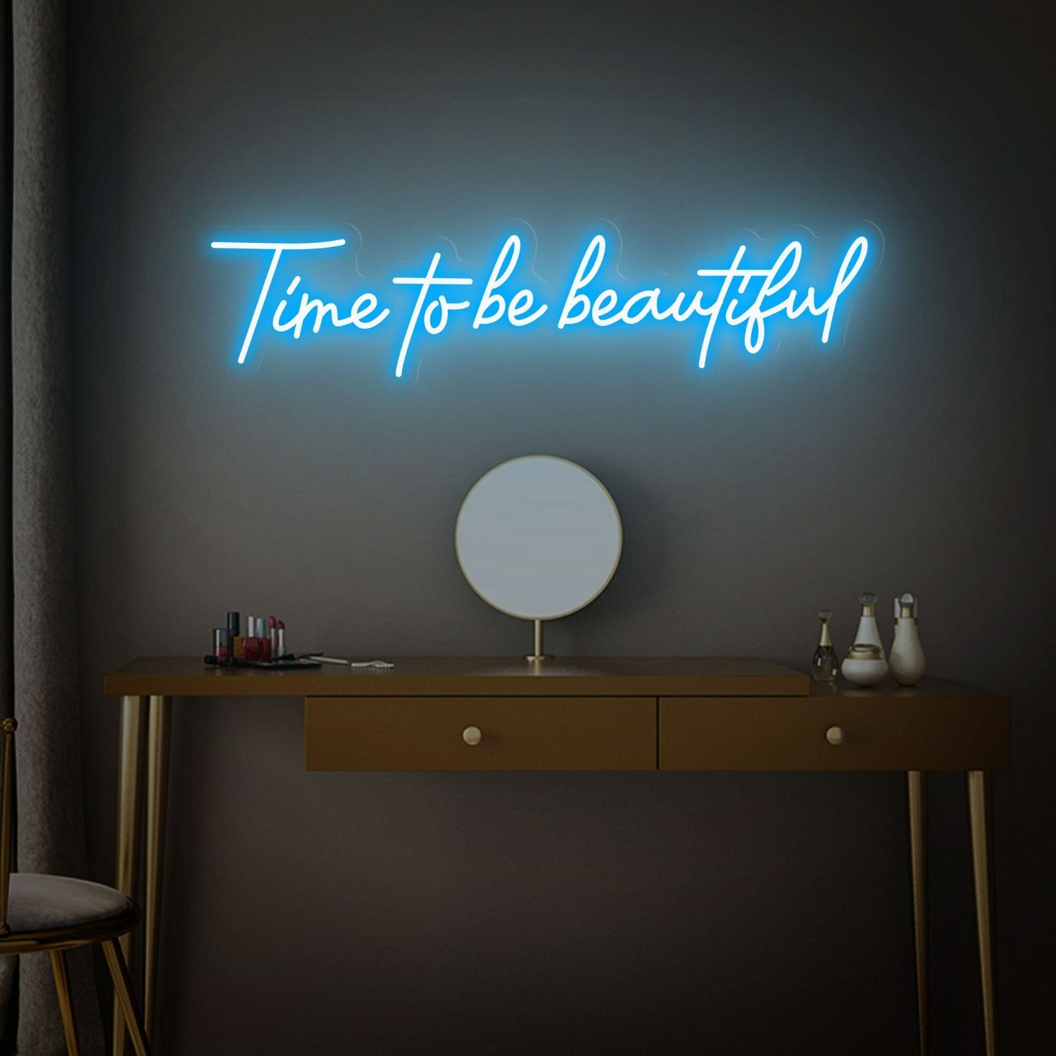 Time To Be Beautiful Led Neon Sign Gift Neonparty Decor | Shineneon