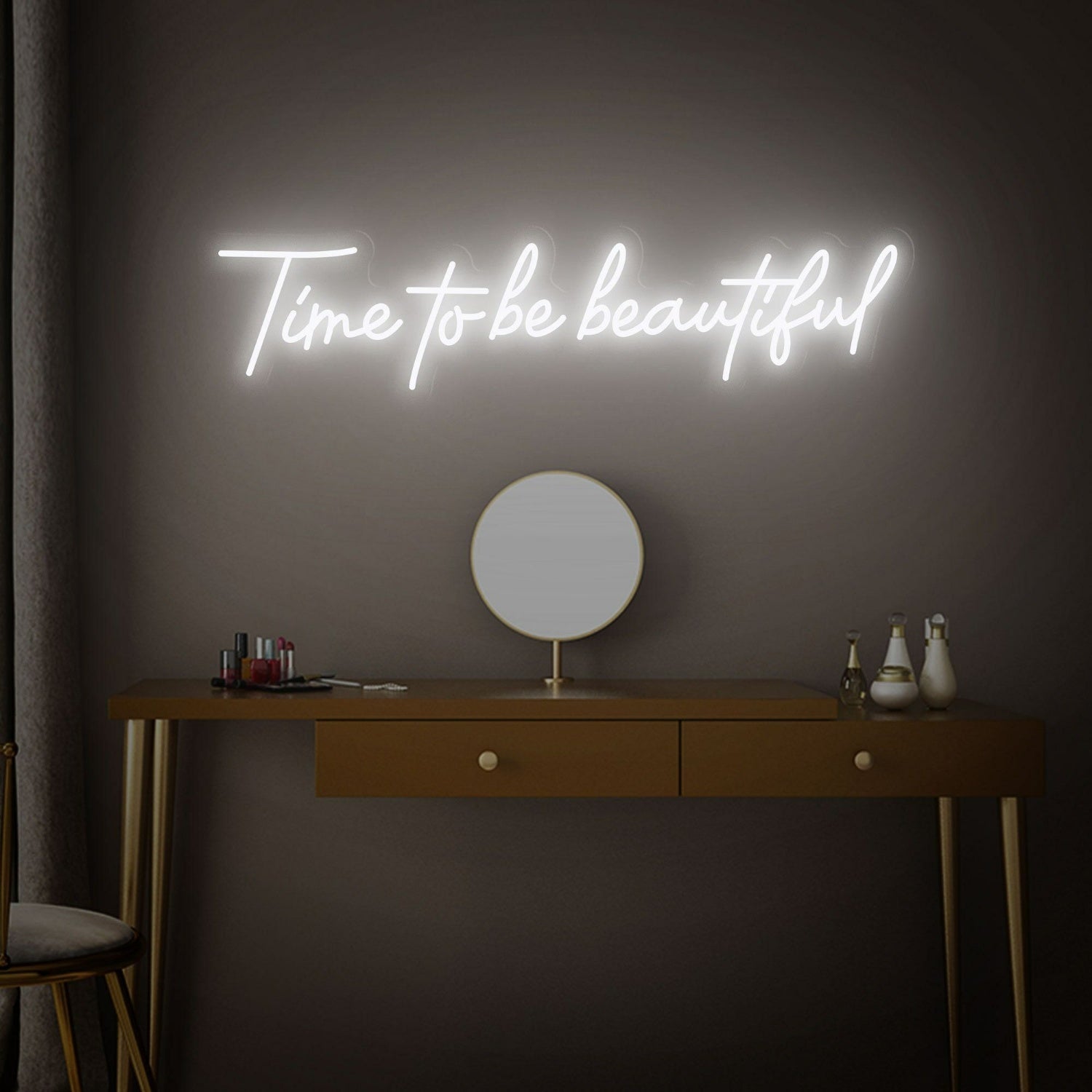 Time To Be Beautiful Led Neon Sign Gift Neonparty Decor | Shineneon