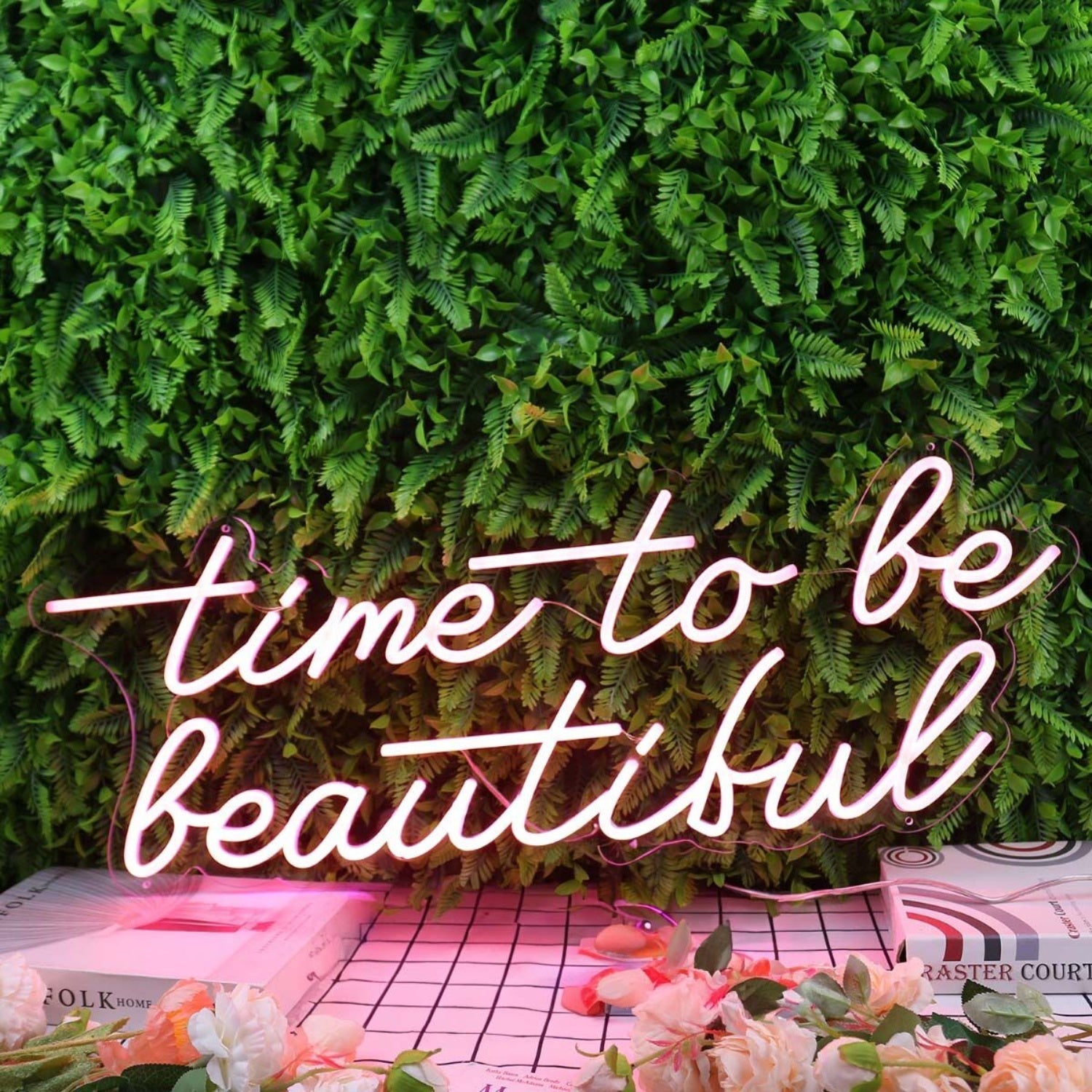 Time To Be Beautiful Red Led Neon Sign - Shineneon