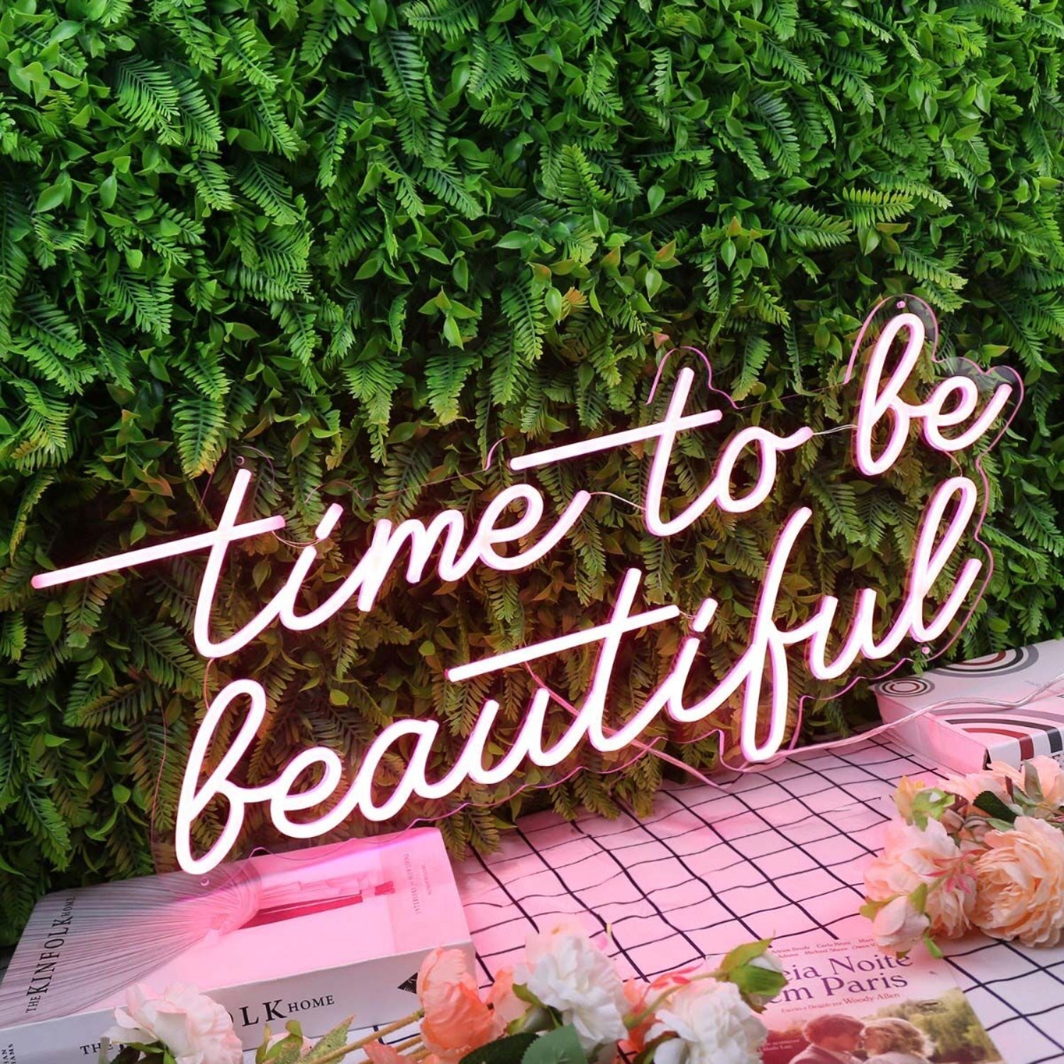 Time To Be Beautiful Red Led Neon Sign - Shineneon