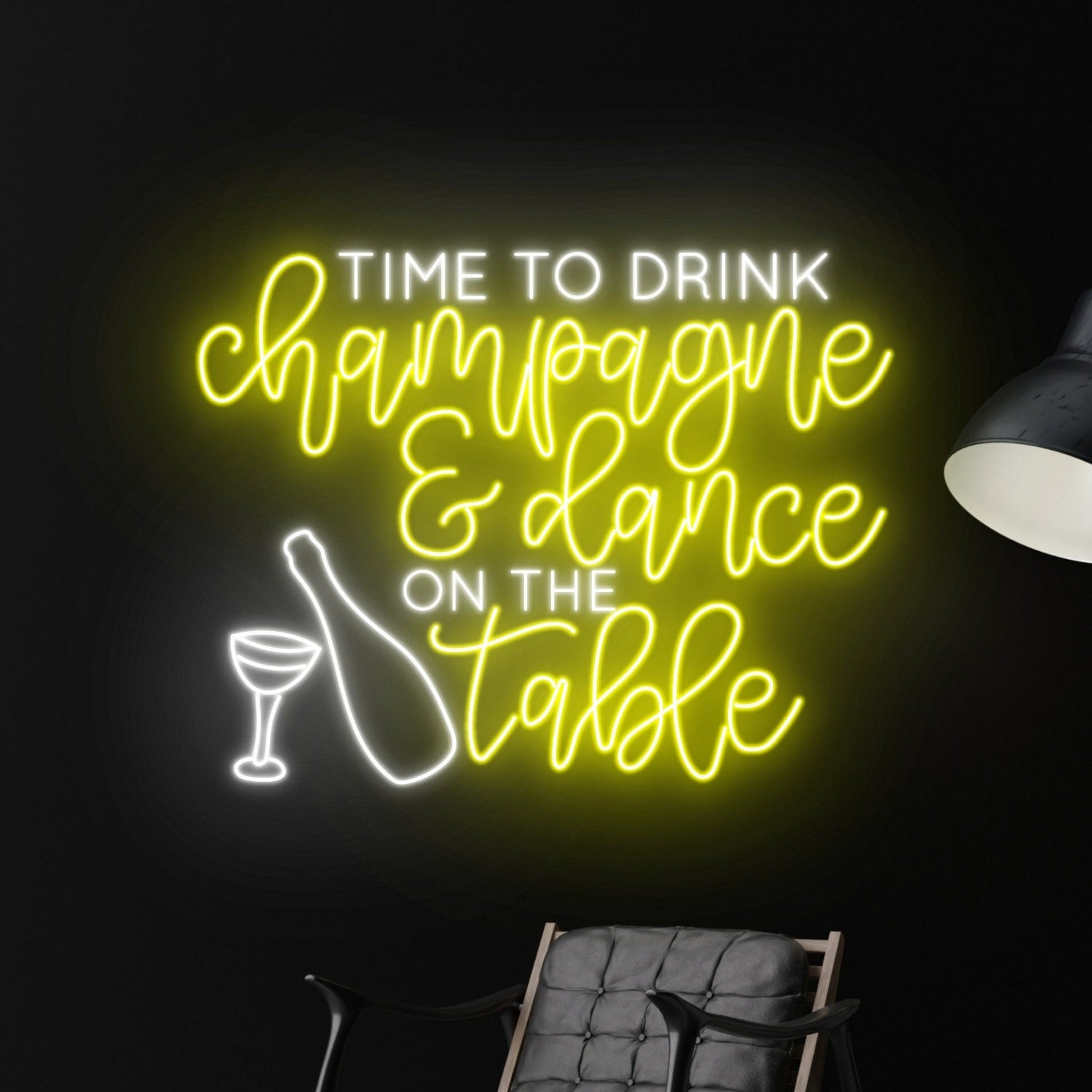 Time To Drink Champagne And Dance On The Table Led Neon Sign Decor | Shineneon