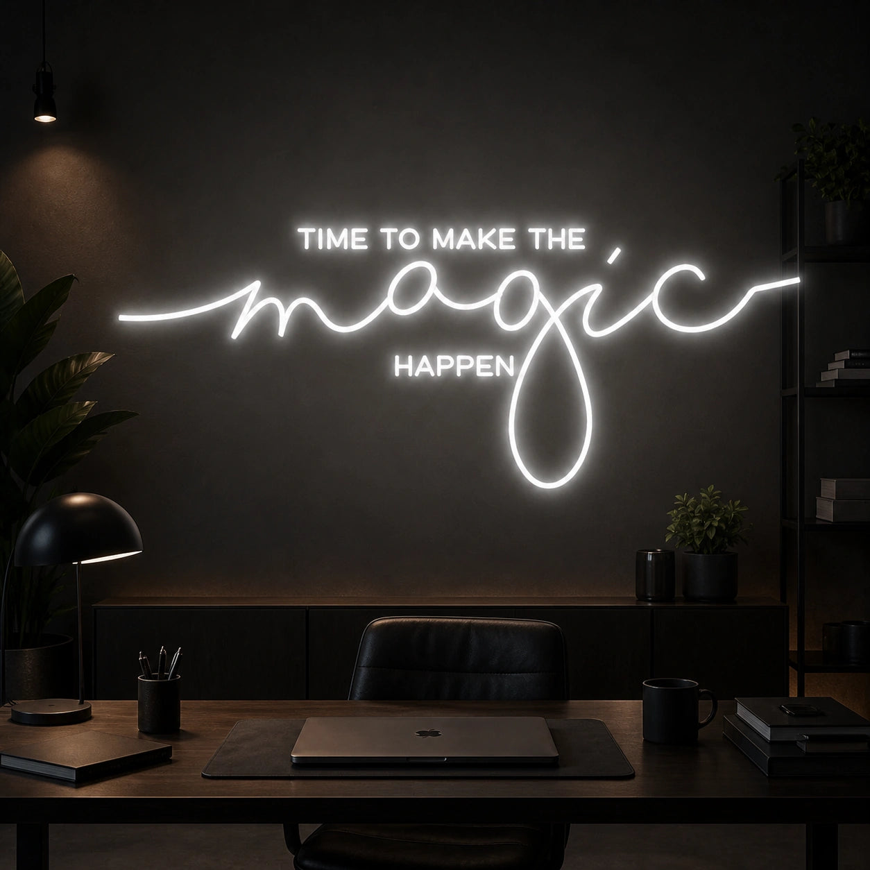 Time To Make The Magic Happen LED Neon Sign Garage Man Cave Neon Sign high-converting product image