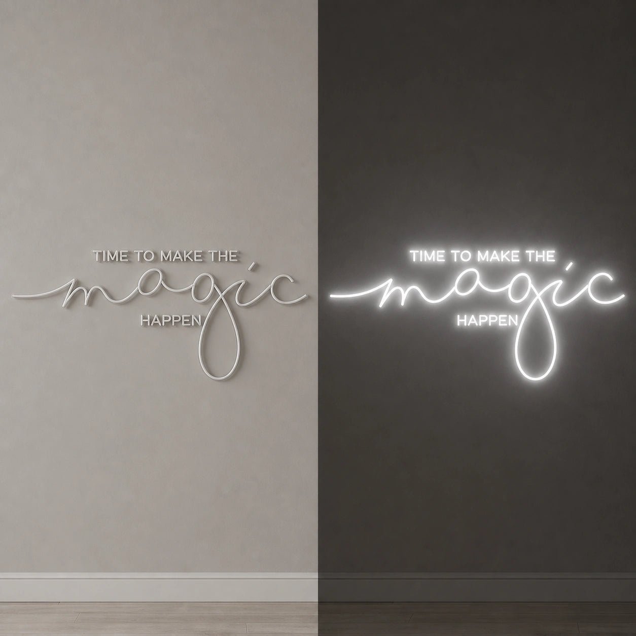 Time To Make The Magic Happen LED Neon Sign Garage Man Cave Neon Sign - Shineneon