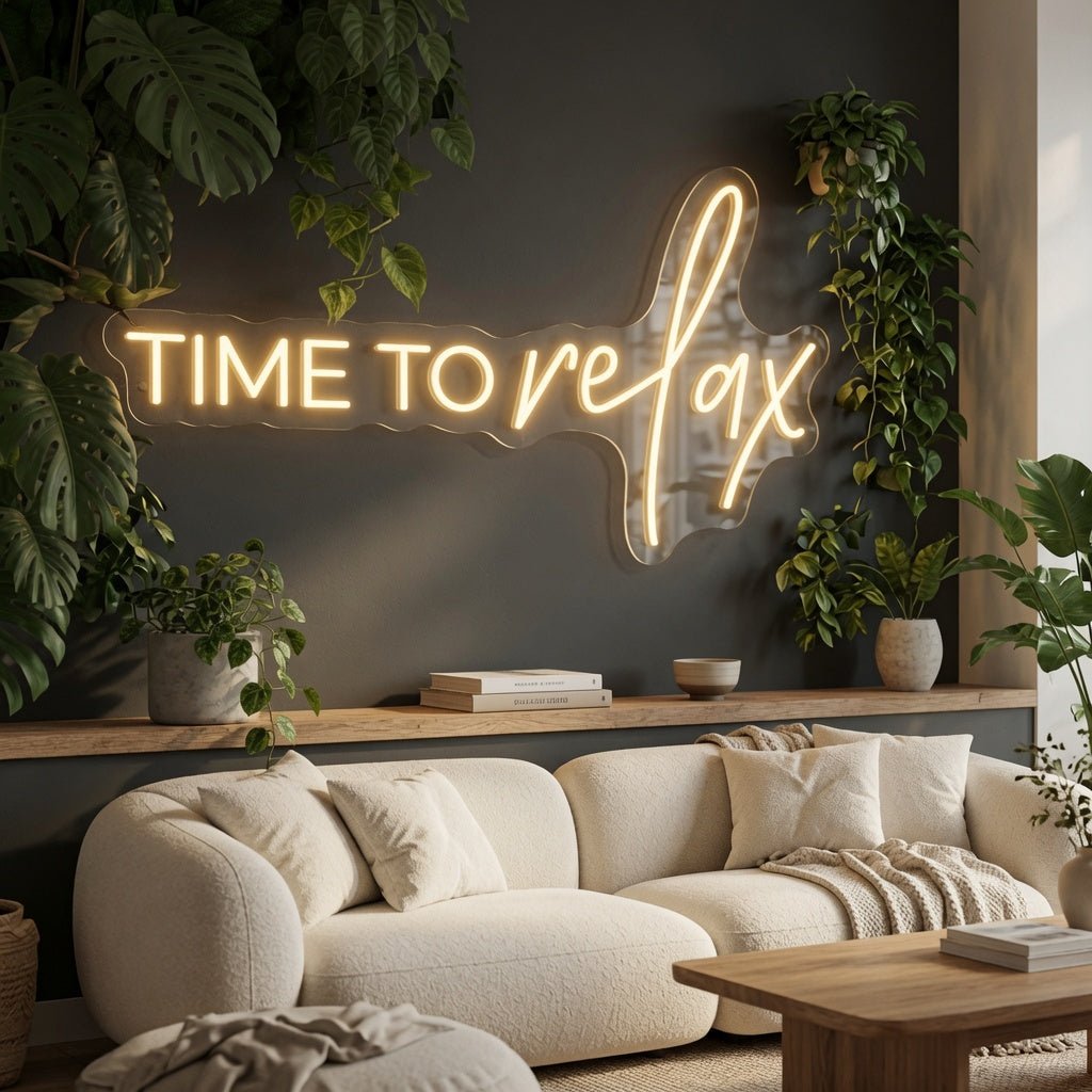 Time To Relax LED Neon Sign Home Wall Art - Shineneon