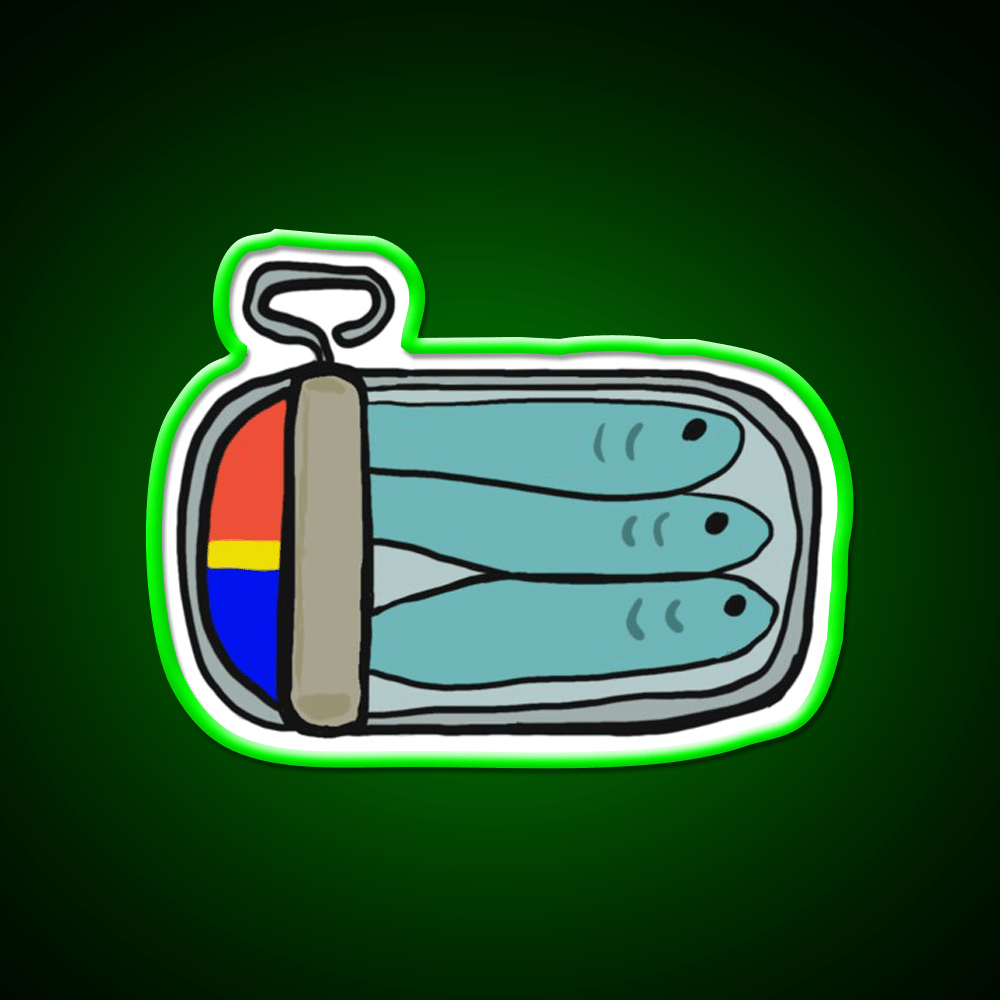 Tin Of Sardines Snack Food Led Neon Sign Rgb Color - Shineneon