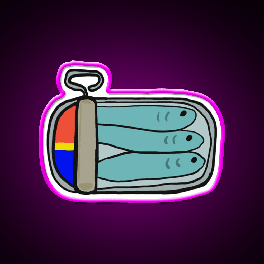 Tin Of Sardines Snack Food Led Neon Sign Rgb Color - Shineneon