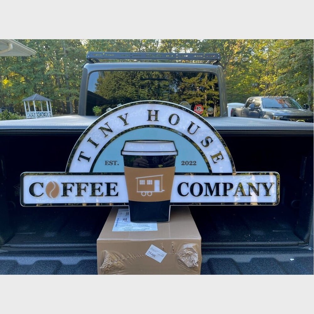 Tiny House Coffee Company Acrylic Business Logo Sign - Shineneon