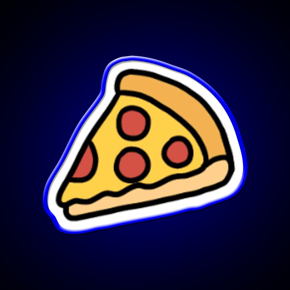 Tiny Pizza Original Hand Drawn Miniature Led Neon Sign For Burger Place Rgb Color - Shineneon
