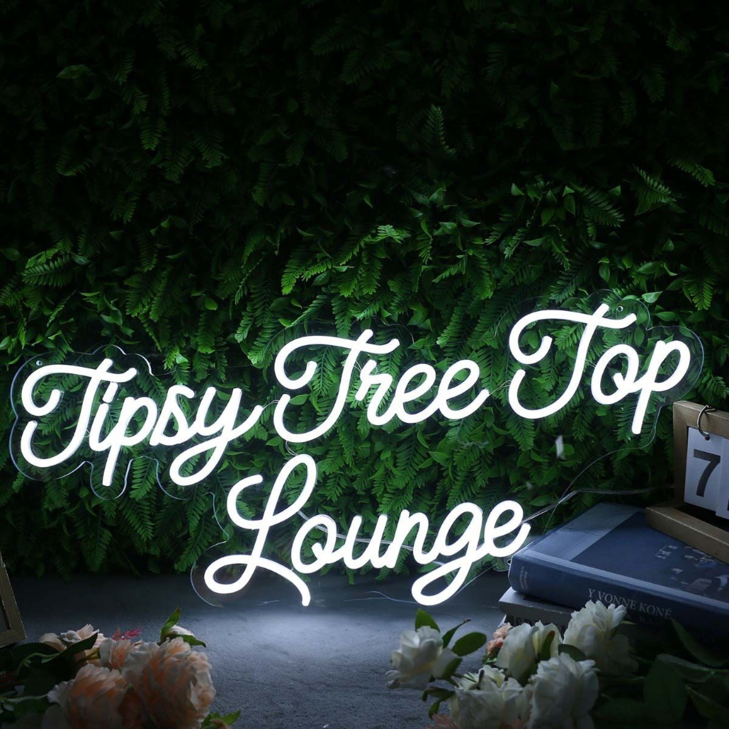Tipsy Tree Top Lounge White Led Neon Sign - Shineneon