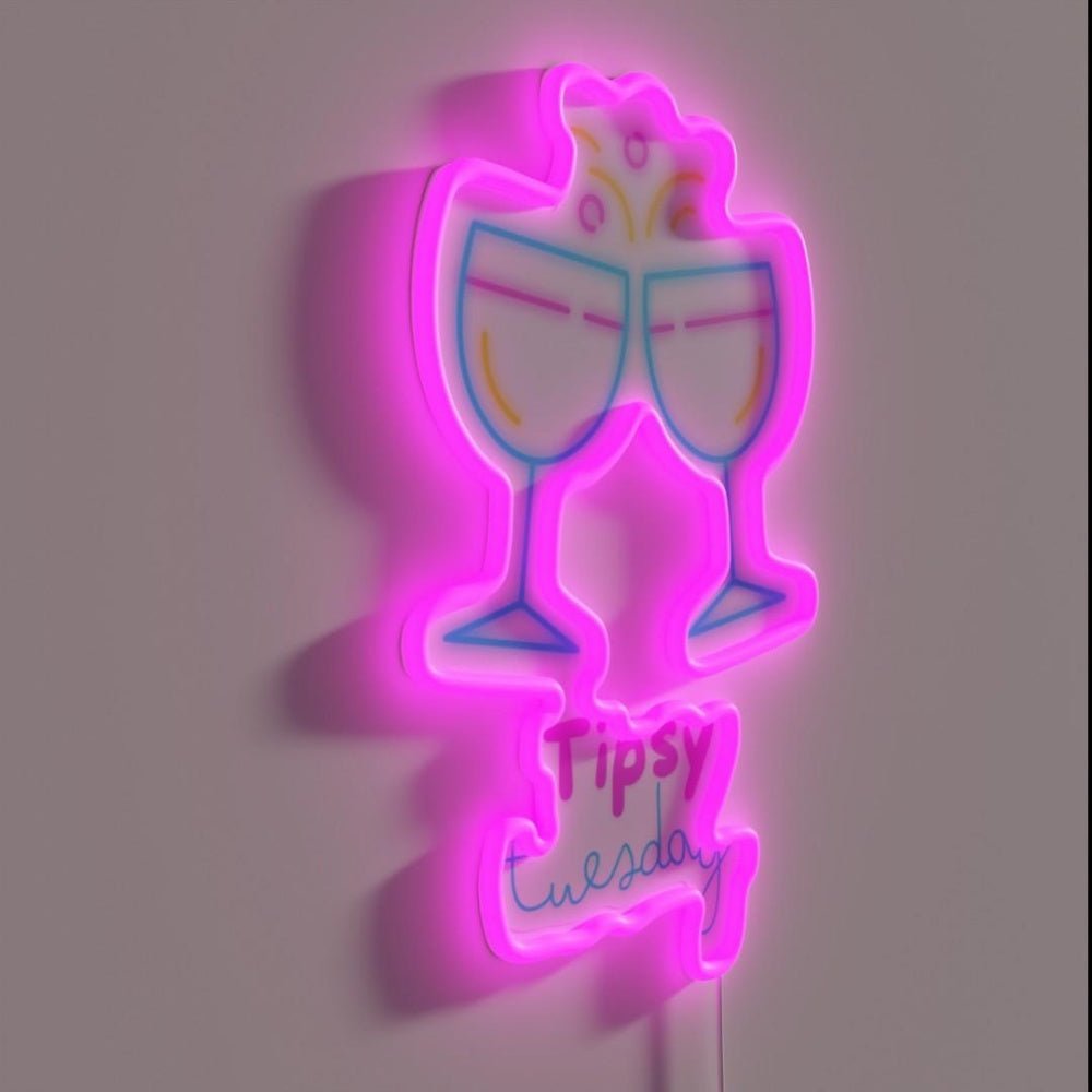 Tipsy Tuesday Rgb Led Neon Sign - Shineneon