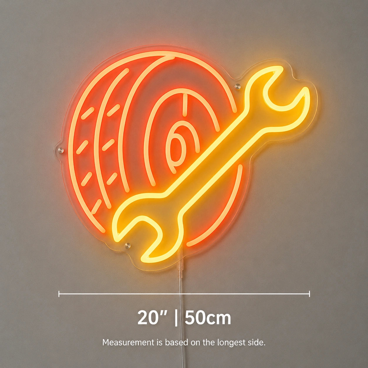 Tire Wrench Neon Sign LED Neon Sign size image