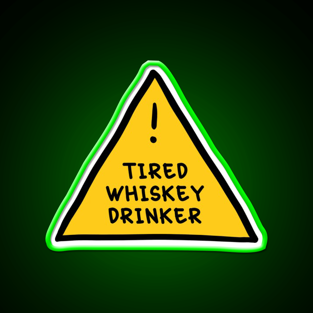 Tired Whsikey Drinker Whiskey Drink Bar Led Neon Sign Rgb Color - Shineneon