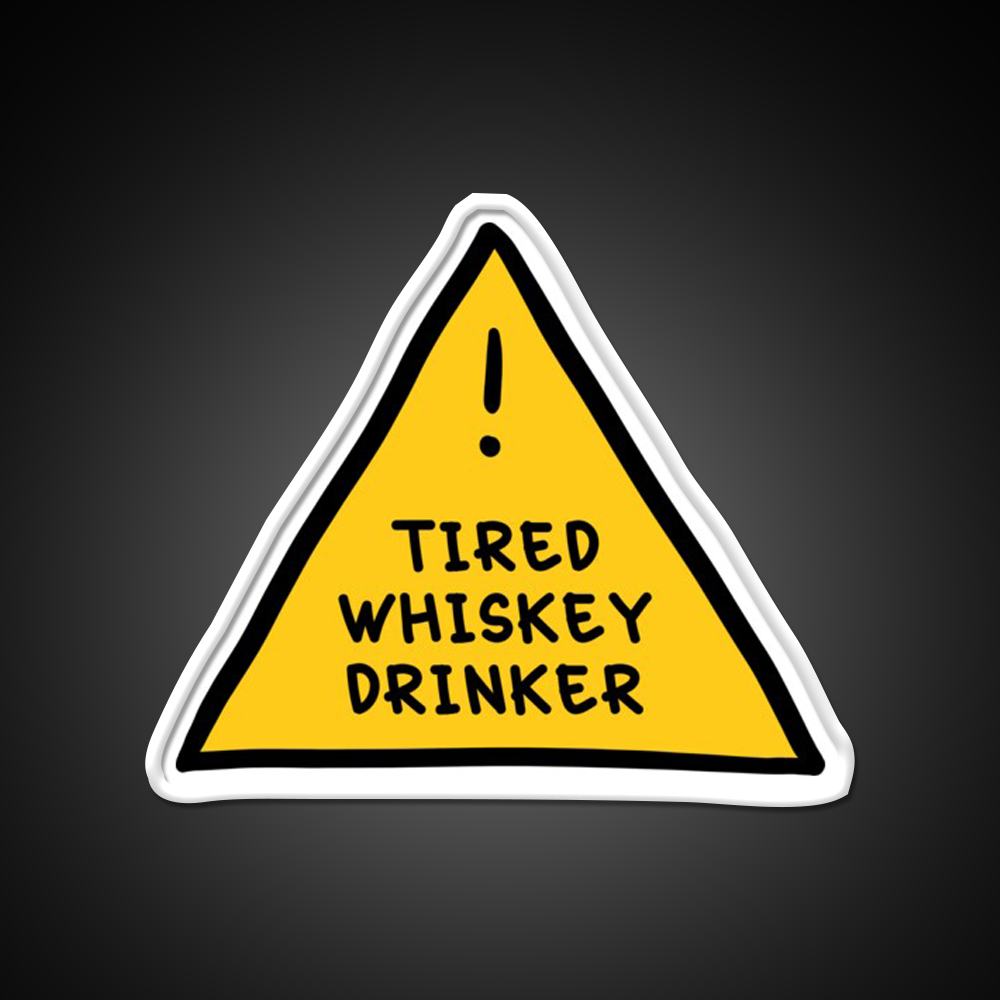 Tired Whsikey Drinker Whiskey Drink Bar Led Neon Sign Rgb Color