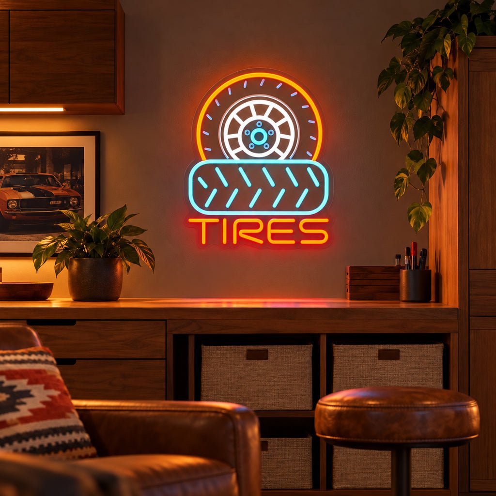 Tires Wheel Tread LED Neon Sign - Shineneon