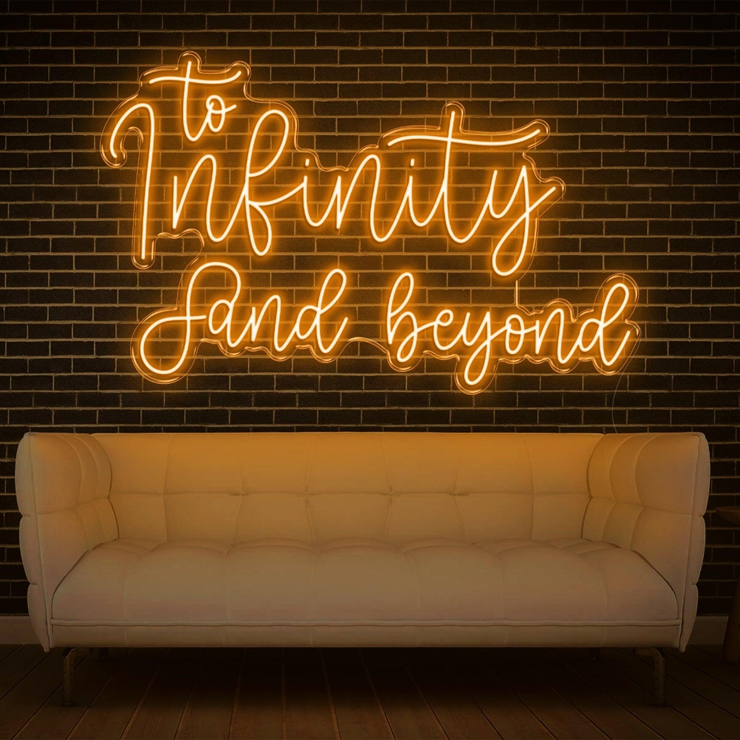 To Infinity And Beyond Yellow Led Neon Sign For Home Cafe Office Decor | Shineneon