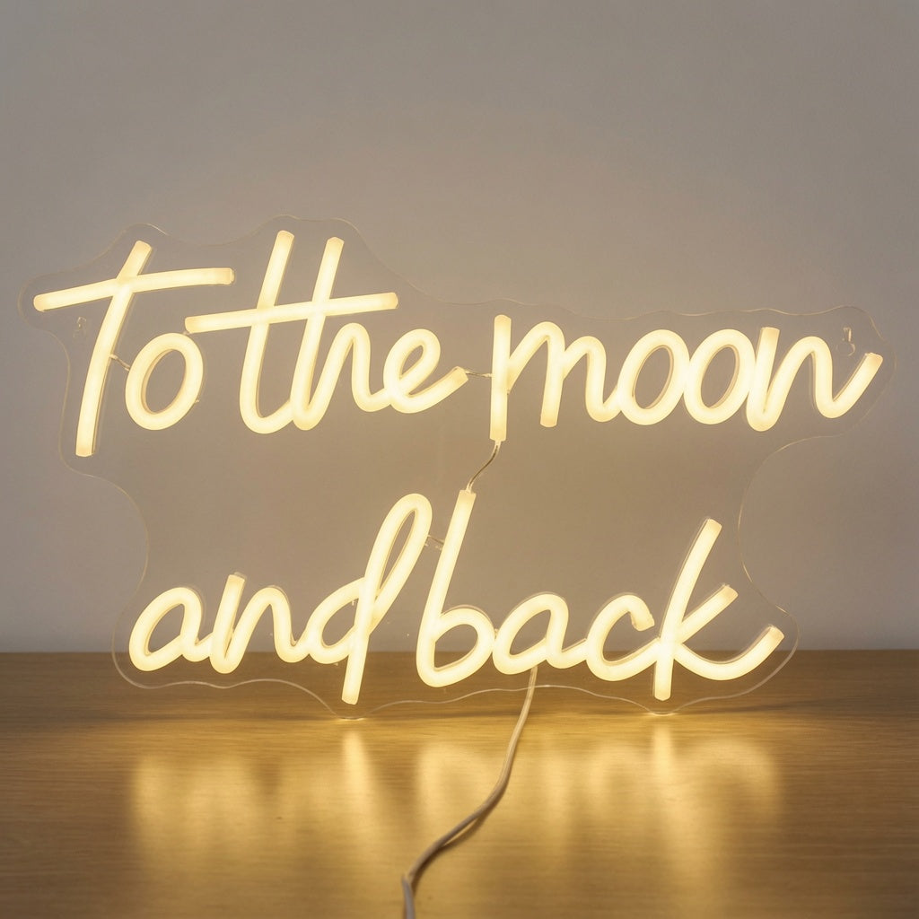 To The Moon And Back LED Neon Sign Wall Neon Sign - 01 Original Product Image
