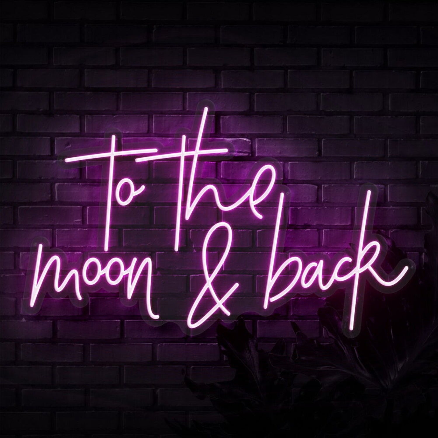 To The Moon And Back Script Neon Sign | Shineneon