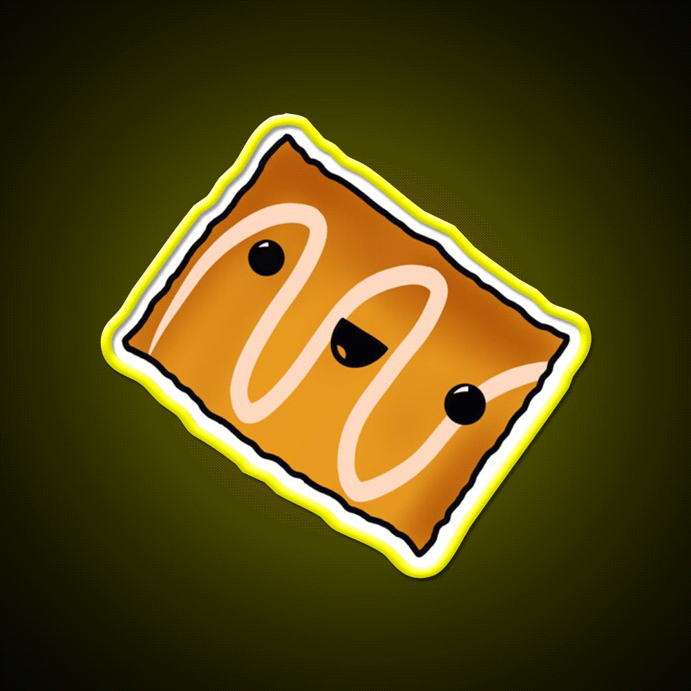 Toaster Strudel Snack Food Led Neon Sign Rgb Color - Custom LED neon sign front view