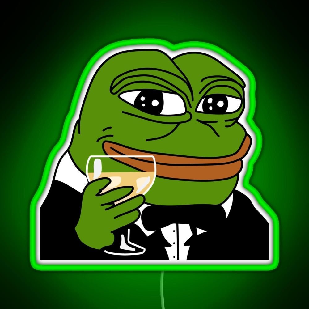 Toasting Pepe Rgb Neon Sign - Shineneon