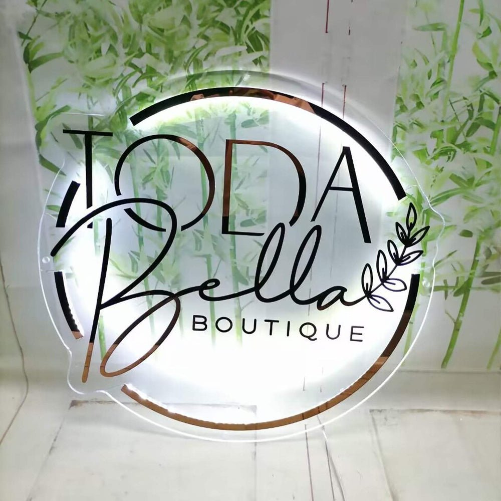 Toda Bella Boutique Acrylic Business Logo Sign - Shineneon