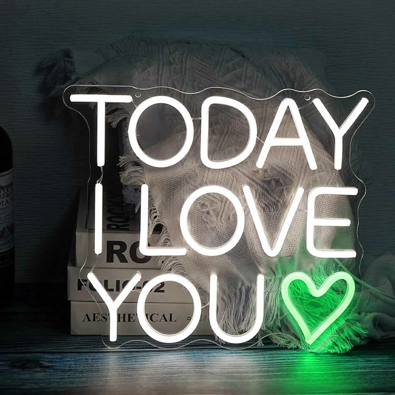 Today I Love You Heart Neon Light | Shineneon