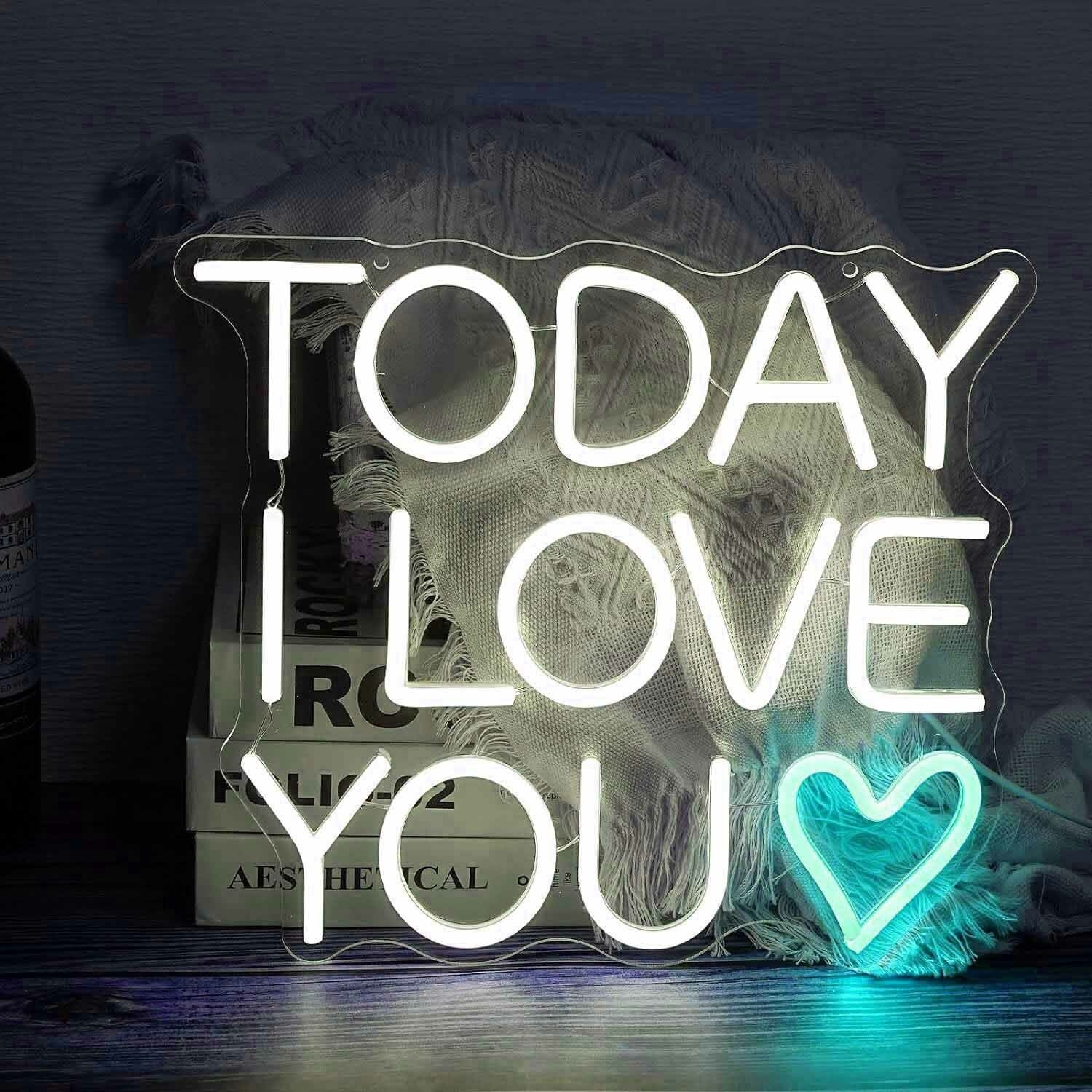 Today I Love You Heart Neon Light | Shineneon