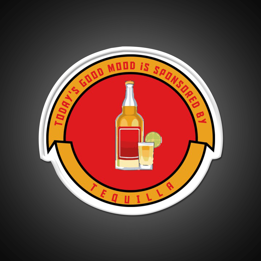 Todays Good Mood Is Sponsored By Tequila Party Drink Tequila Led Neon Sign Rgb Color - Shineneon