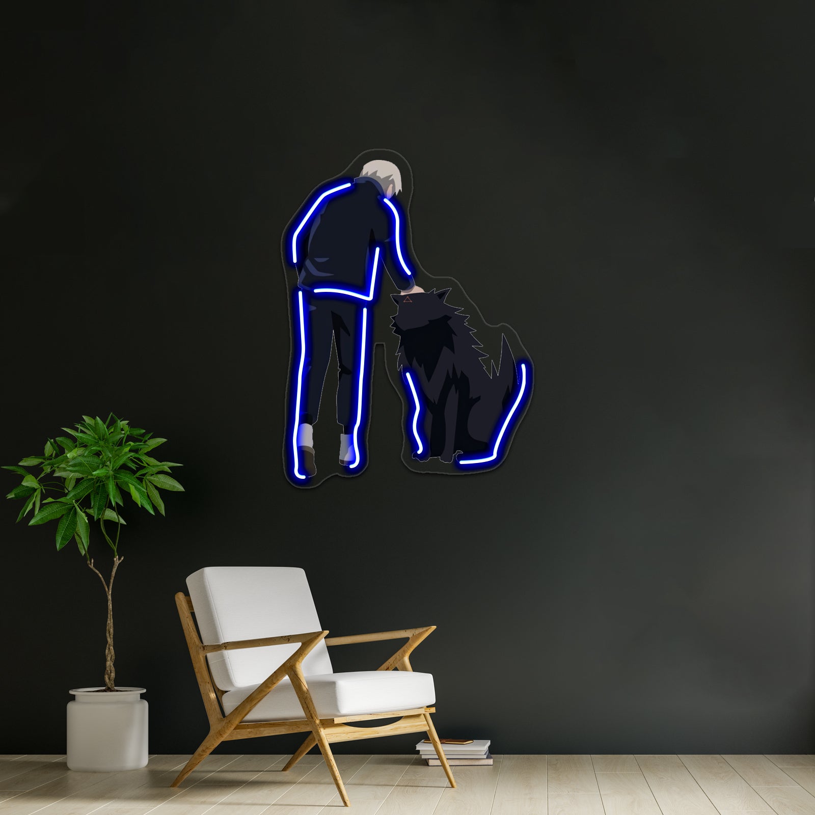 Toge With Divine Dog Minimalist Design Wall Artwork Neon Signs | Shineneon