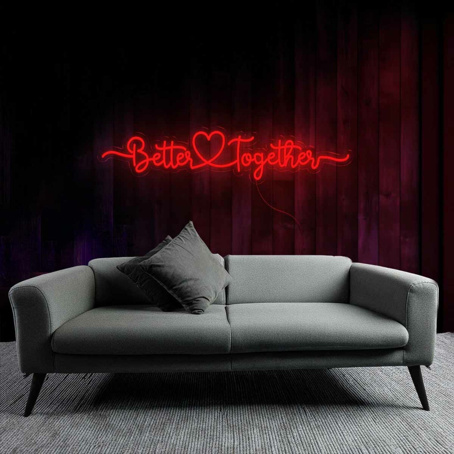 Together Better Together Wedding Quotes Led Neon Sign | Shineneon