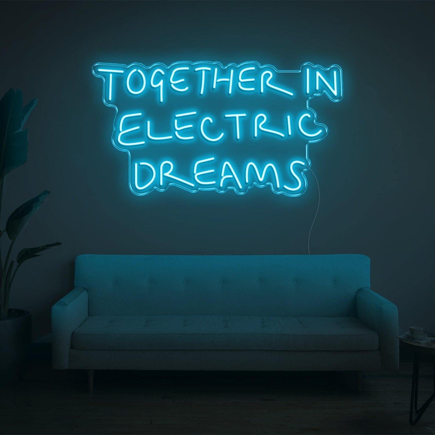 Together In Electric Dreams White Led Neon Sign For Home Studio Cafe Decor | Shineneon