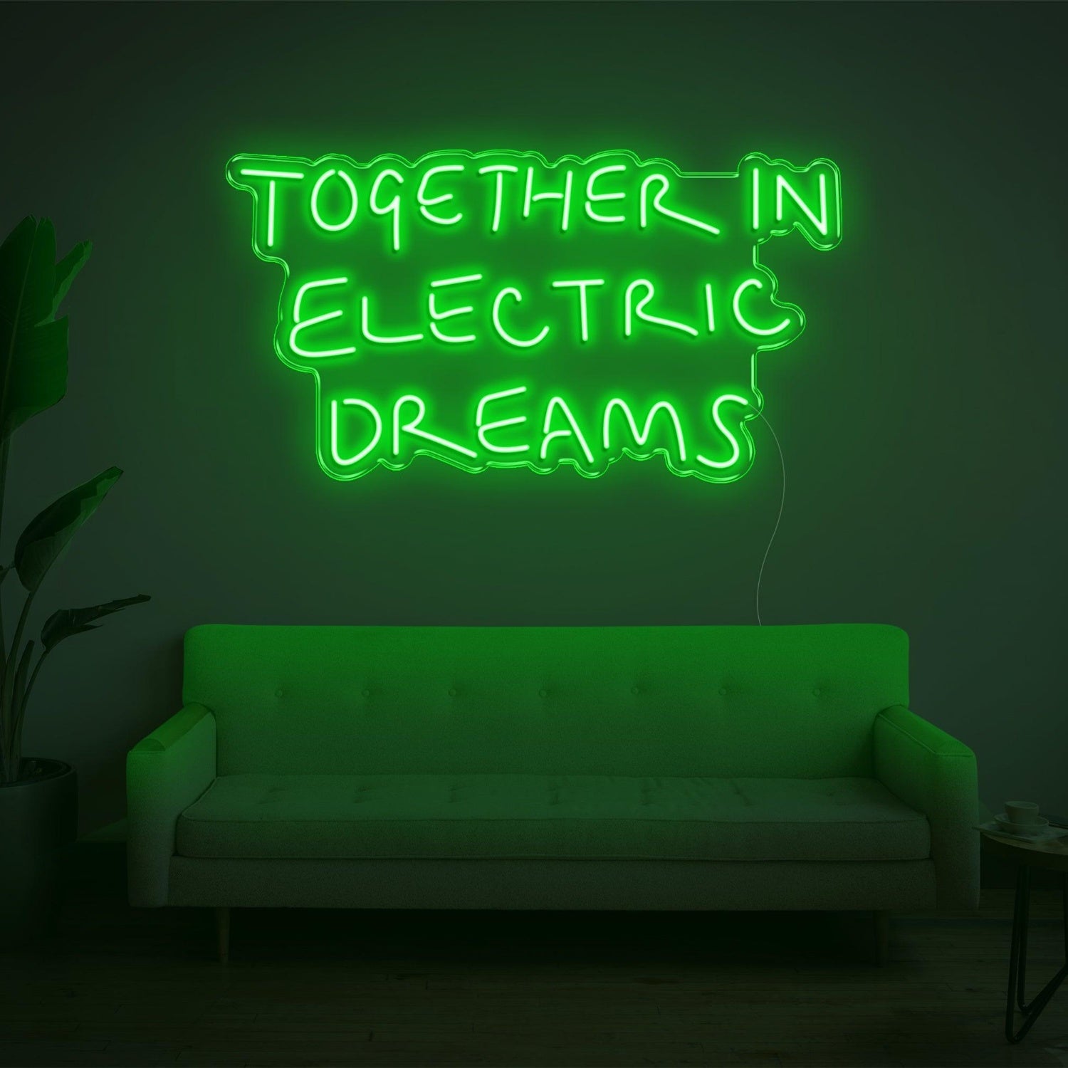 Together In Electric Dreams White Led Neon Sign For Home Studio Cafe Decor | Shineneon