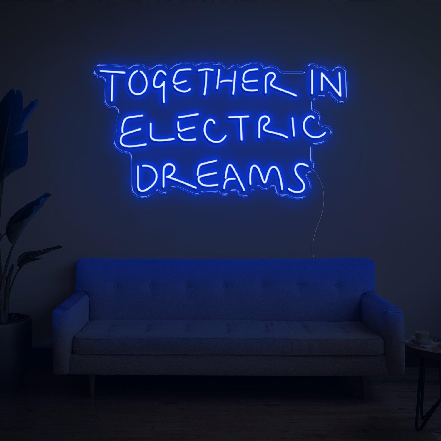 Together In Electric Dreams White Led Neon Sign For Home Studio Cafe Decor | Shineneon
