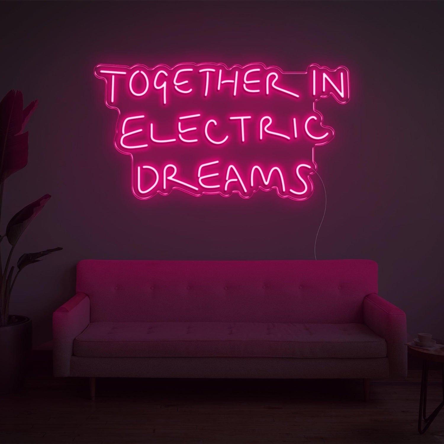 Together In Electric Dreams White Led Neon Sign For Home Studio Cafe Decor | Shineneon
