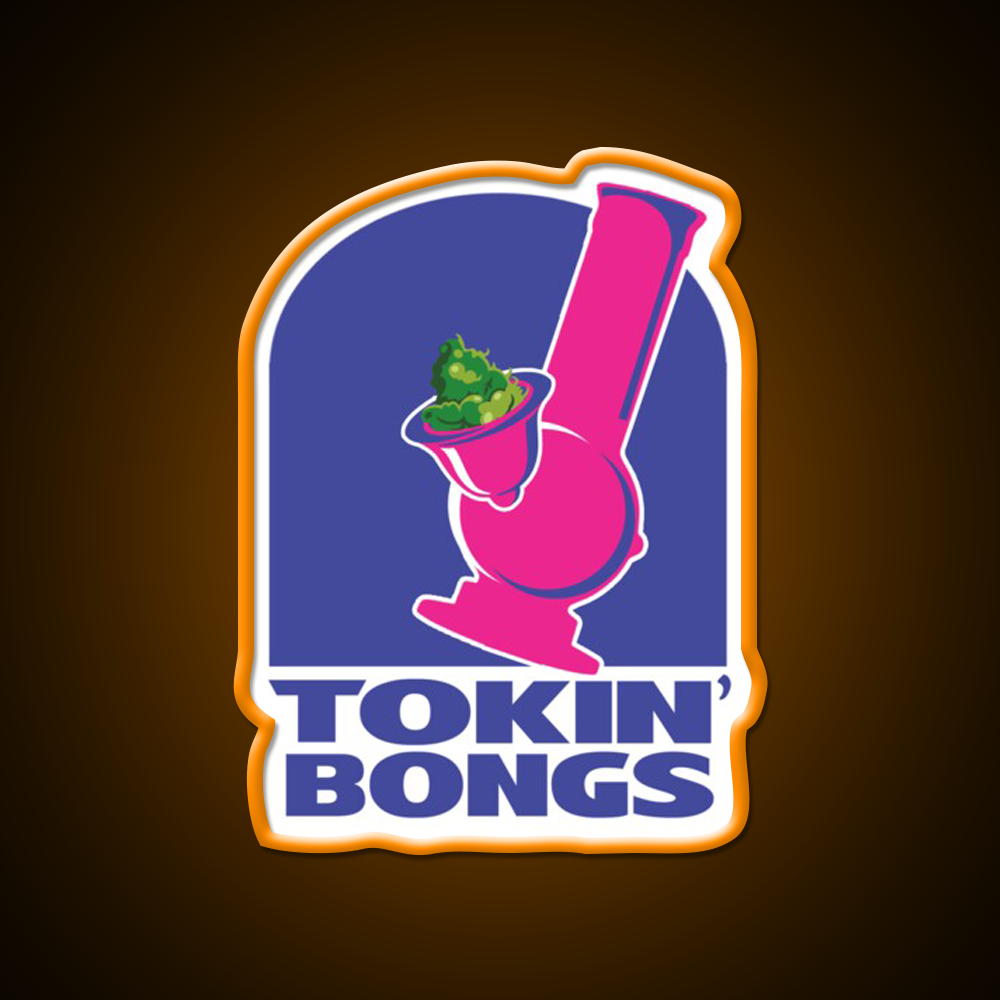 Tokin Bongs Hemp Inspired Green Leaf Led Neon Sign Rgb Color - LED neon sign view 6