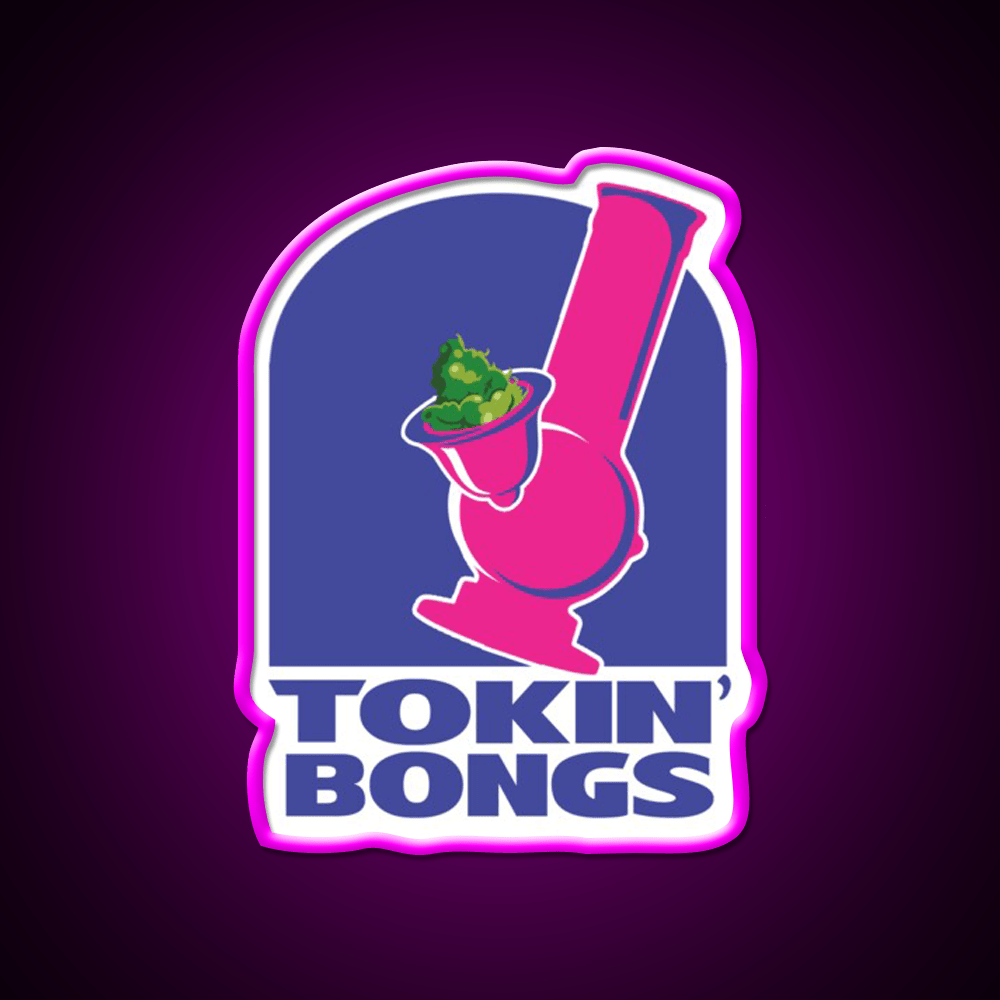 Tokin Bongs Hemp Inspired Green Leaf Led Neon Sign Rgb Color - Shineneon