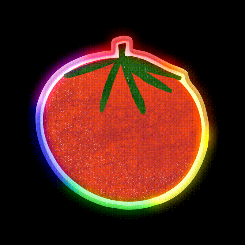 Tomato Asian Cultural Led Neon Sign Rgb Color - LED neon sign close-up detail