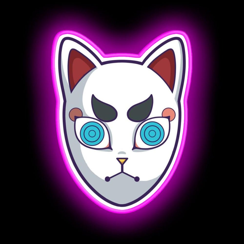 Tomioka Giyu Kitsune Mask Demon Slayer Kimetsu No Yaiba Neon Sign - Shineneon