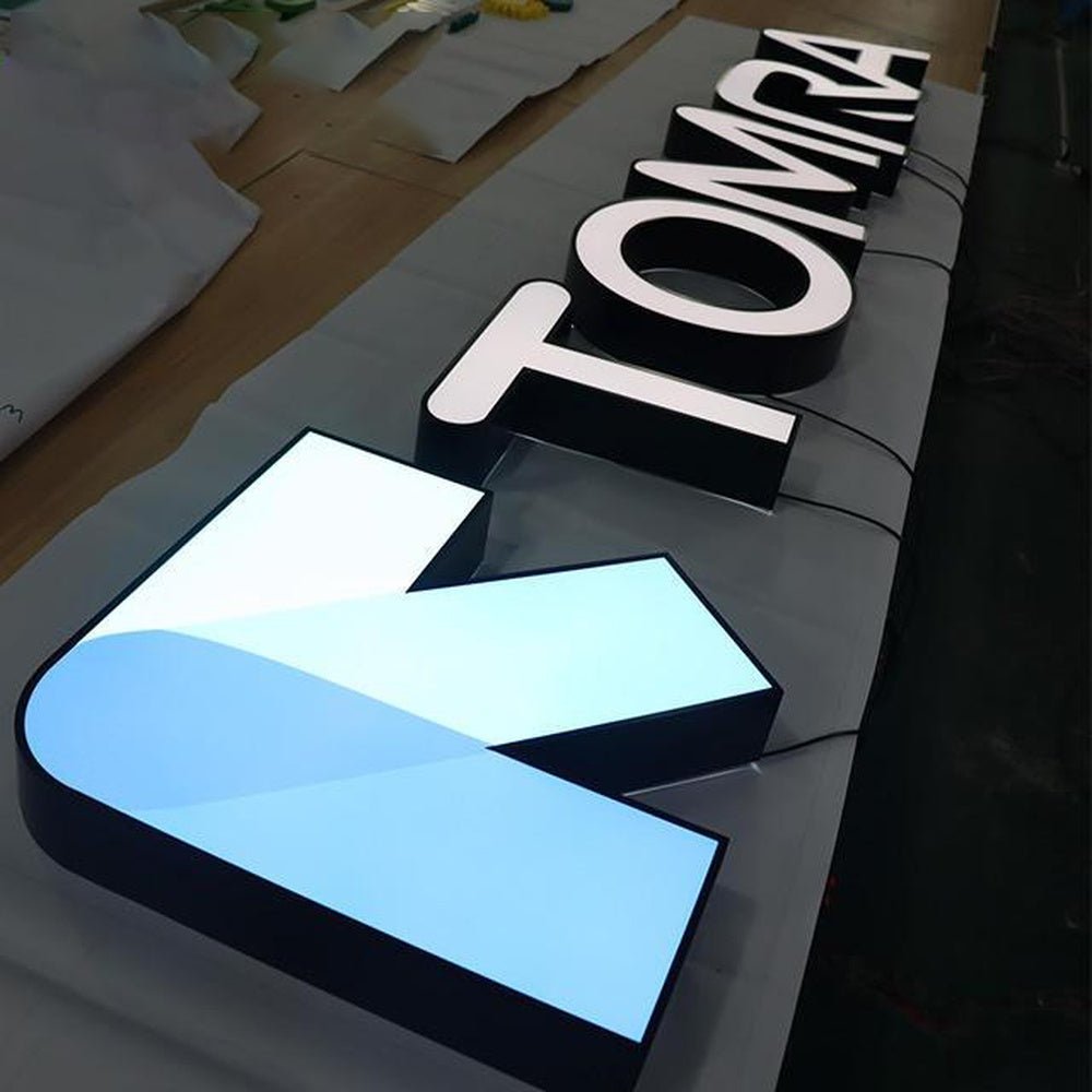 Tomra With Logo 3D Frontlit Letters Metal Led Sign - Shineneon