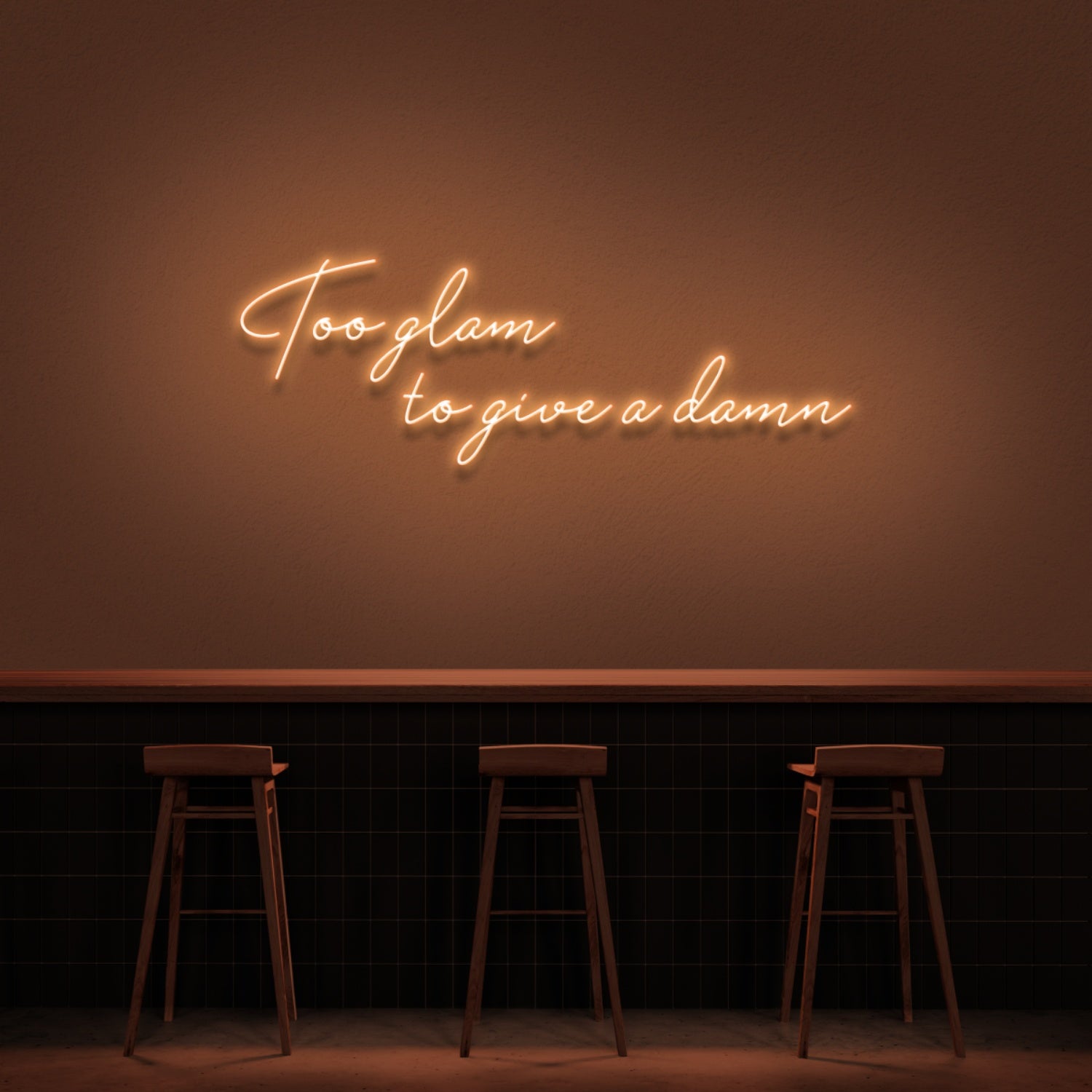 Too Glam To Give A Damn Led Neon Sign | Shineneon