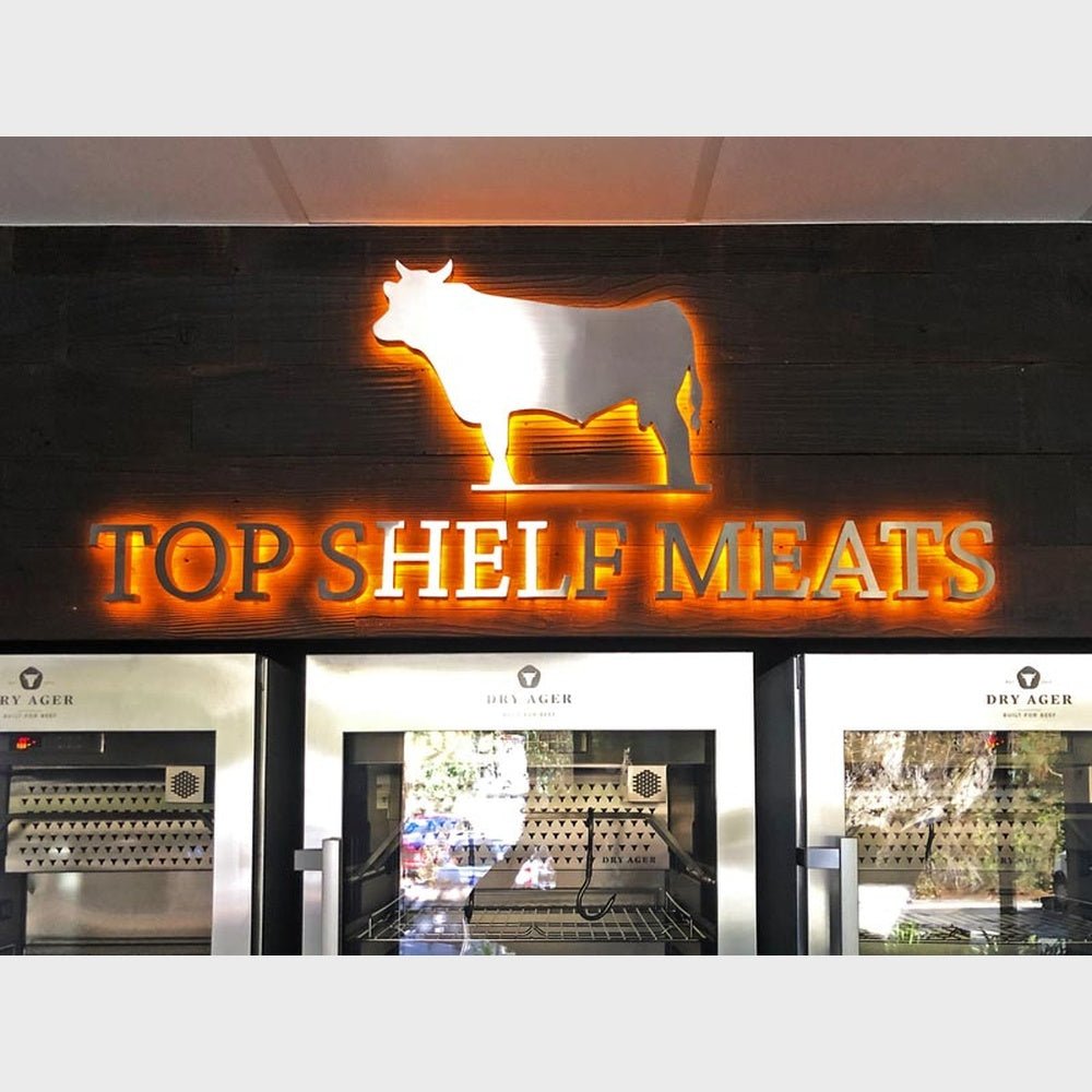 Top Shelf Meats 3D Backlit Channel Letters Led Light Sign - Shineneon