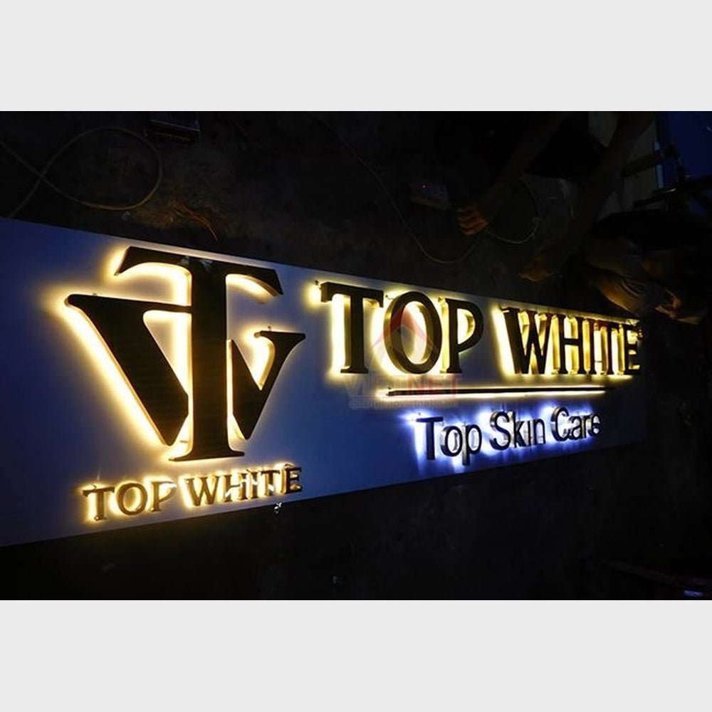 Top White Top Skin Care 3D Backlit Channel Letters Led Light Sign - Shineneon