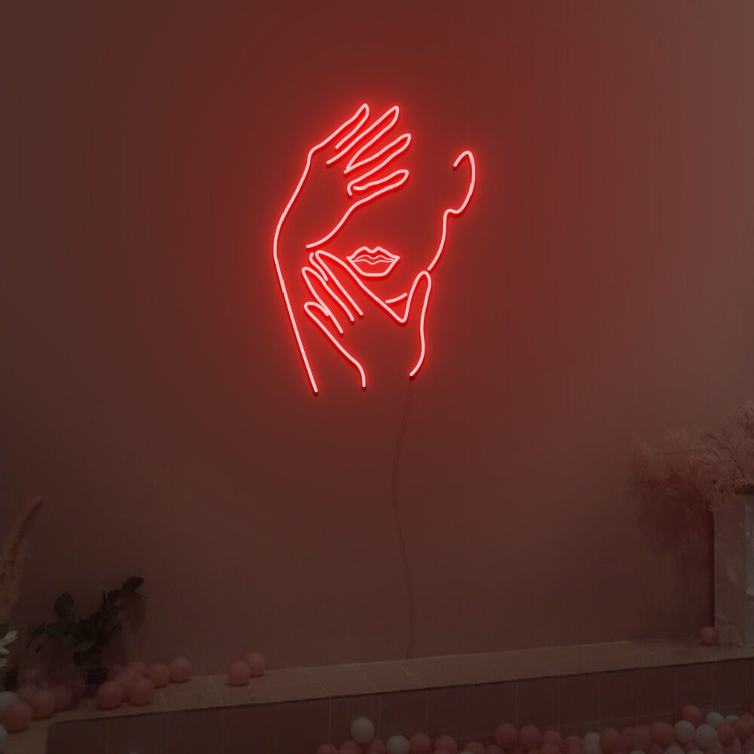 Touch Face Neon Sign Fashion Led Neon Sign For Home Party | Shineneon